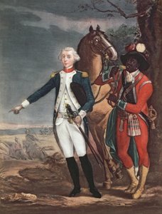 Portrait du Marquis de La Fayette avec un aide de camp pendant la guerre d