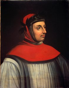 Portrait du poète Francesco Petrarca dit Pétrarque - French School