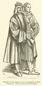 Portraits de Fra Angelico et de Luca Signorelli, au Dôme d