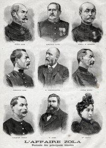 Portraits des principaux témoins dans l