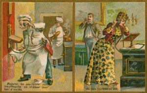 Carte postale avec téléphone - French School