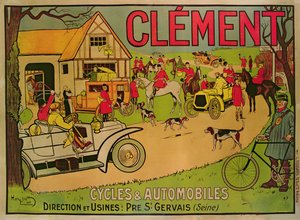 Affiche publicitaire pour Cycles & automobiles Clément, Pré Saint-Gervais, 1906