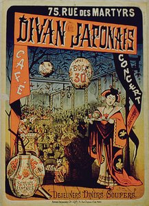 Affiche publicitaire pour Divan Japonais, Paris