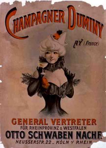 Affiche publicitaire pour le champagne 