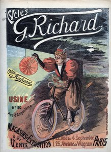 Affiche publicitaire « George Richard Cycles » Paris 1895 École française