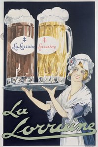 Affiche publicitaire pour la bière La Lorraine