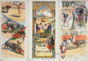 Affiche publicitaire pour les arènes de Malo-les-Bains, fin du 19ème siècle - French School