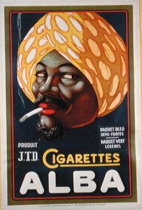 Affiche publicitaire pour la marque de cigarettes, Alba - French School