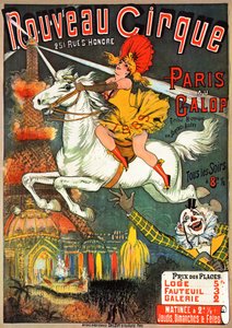 Affiche pour un magazine équestre au Nouveau Cirque sur la rue Saint-Honoré à Paris - French School