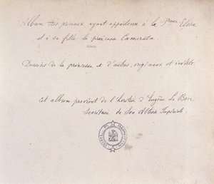 Album précieux ayant appartenu à la Princesse Elisa et à sa fille Camerata - French School