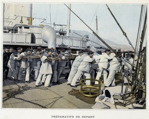 Préparatifs de départ - dans « Album militaire - Marine : La vie à bord » - French School