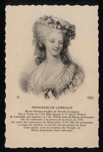 Princesse De Lamballe (lithographie) - French School