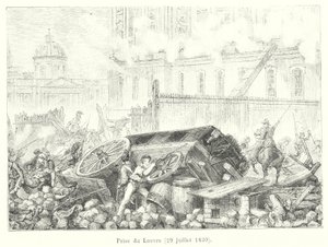 Prise du Louvre, 29 juillet 1830 - French School