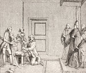 Prisonnier subissant la torture par Brodequin, 1875 - French School