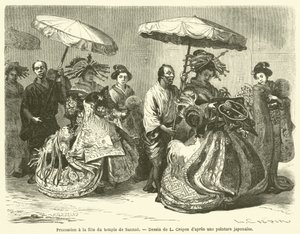 Procession à la fête du temple de Sannoo - French School
