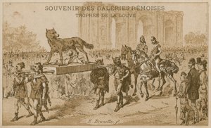 Procession portant le Trophée de la Louve - French School