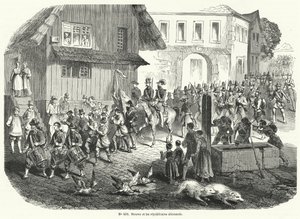 Procession de Gustav Struve et des républicains allemands, Révolution de 1848 - French School