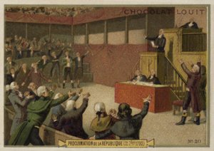 Proclamation de la République française par la Convention, Révolution française, 21 septembre 1792 - French School
