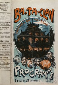 Programme pour le concert-café Ba-Ta-Clan, vers 1905 - French School