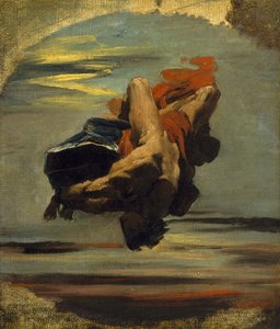Prométhée tombant du rocher - French School