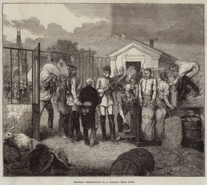 Réquisitions prussiennes dans un village près de Paris - French School