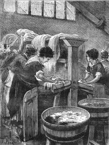 Lavoir public, atelier de lavage, utilisation de l