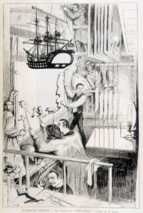 Marionnettistes dans les coulisses du Chat Noir, cabaret parisien - dans « Le Monde illustré » du 28/01/1888 - French School