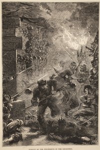 Poursuite des insurgés dans les catacombes, mai 1871, illustration de l