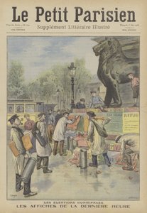 Affichage de posters pour les élections municipales françaises - French School