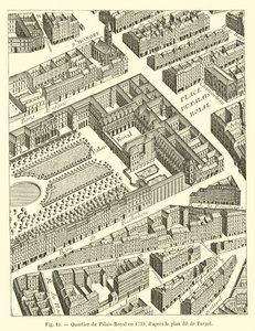 Quartier du Palais-Royal en 1739, d