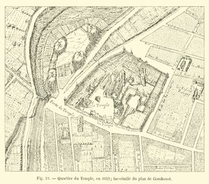 Quartier du Temple, en 1652 - French School