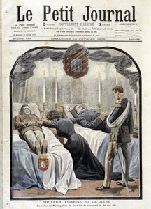 Reine du Portugal Amélie au chevet de son mari et de son fils