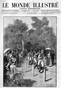 Course du Racing Club au Bois de Boulogne en 1887. - French School