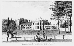 Château de Ravensworth près de Durham, 19ème siècle - French School