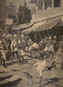 Rébellion à Bombay, illustration du Petit Journal : Supplément illustré, 1898 - French School