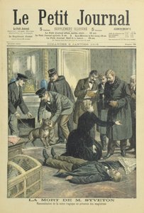 Reconstitution de la mort de Gabriel Syveton, illustration de couverture de Le Petit Journal, 8 janvier 1905 - French School