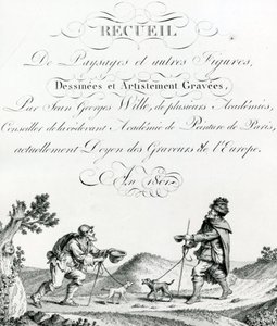 Recueil de Paysages et autres figures, dessinées et artistement gravées par Johann Georg Wille - French School