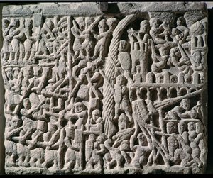 Relief représentant le Siège de Carcassonne par Simon de Montfort (c.1160-1218) en 1209
