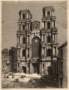 Rennes - La Cathédrale Saint Pierre - gravure dans 
