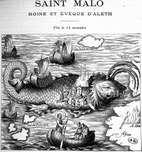 Représentation de Saint Malo (Saint Maclou) sur le dos d