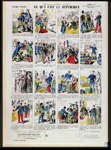 Propagande républicaine en faveur de la fondation de la Troisième République, vers 1881 - French School