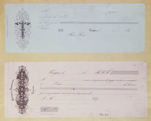 Demandes de paiement, émises à Troyes dans les années 1840 - French School