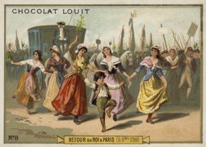 Retour du roi Louis XVI à Paris, Révolution française, 6 octobre 1789 - French School