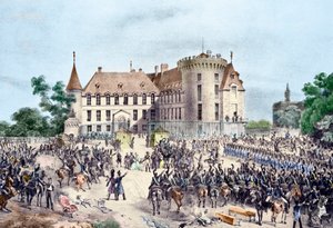 Révolution de 1830, Charles X se présente à la Garde nationale - French School