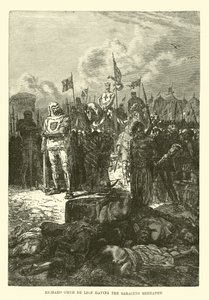 Richard Cœur de Lion faisant décapiter les Sarrasins - French School
