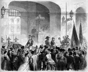Risorgimento, Naples, 7 novembre 1860 : entrée de Victor Emmanuel II (Vittorio Emanuele) (1820-1878), roi d