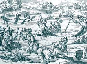 Pêche en rivière - French School