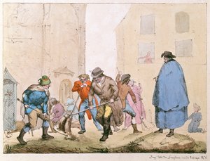 Balayeurs de rue à Paris, vers 1820 - French School