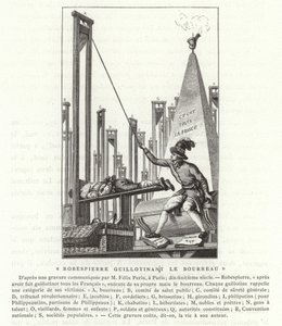 Robespierre guillotinant le bourreau, Révolution française - French School