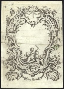 Design rococo pour un cadre - French School
